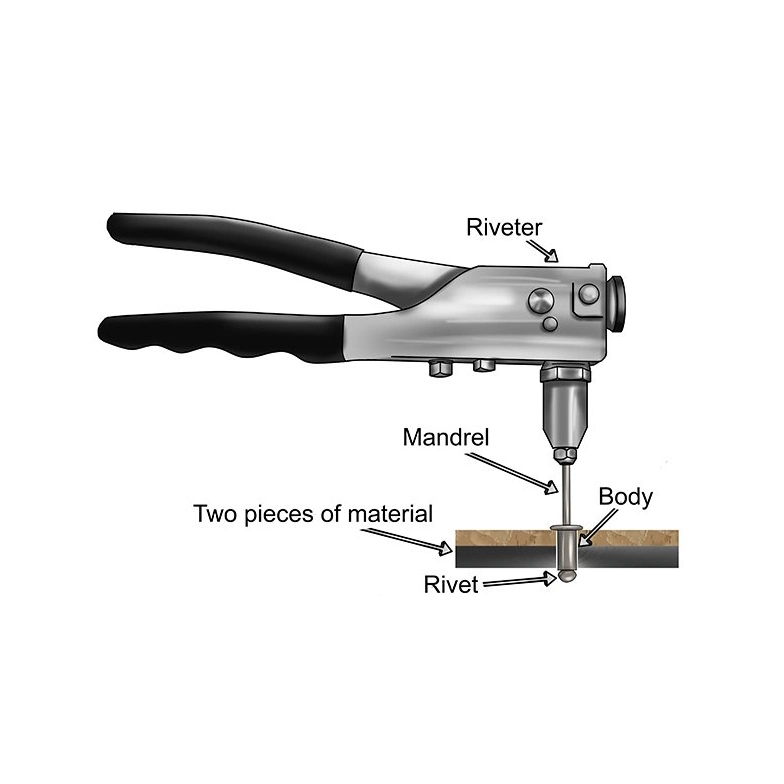 DIN7337 High Strength Steel Unigrip Type Csk Aluminum Open End Type Blinde Pop Blind Rivet 3 5 12 5 1