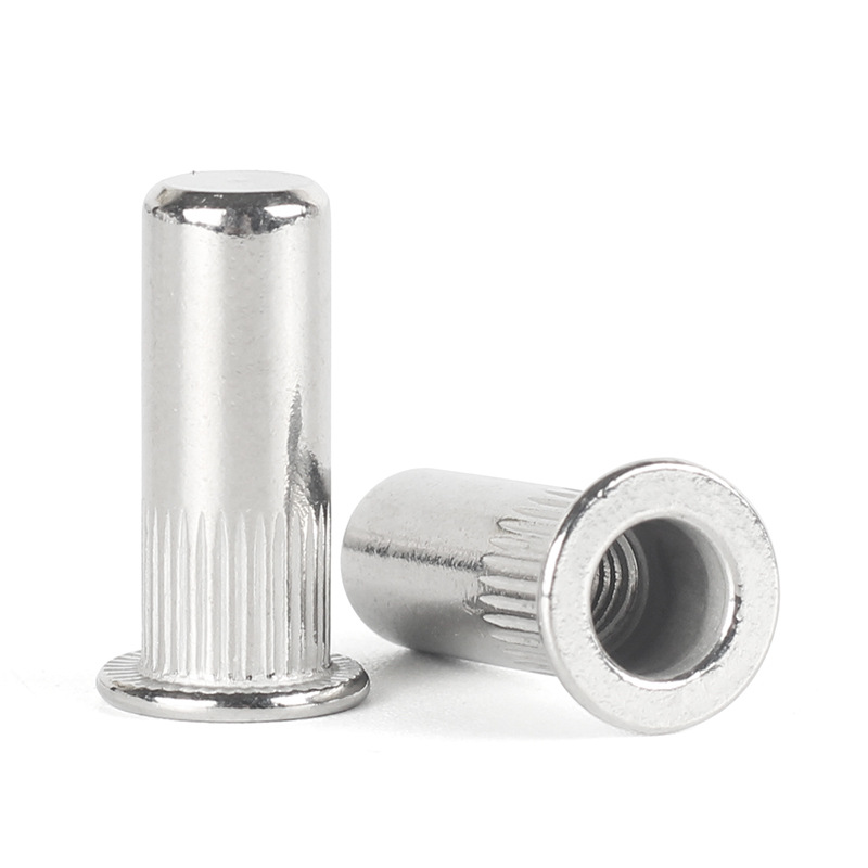 Flat Head Knurled Body Closed End Rivet Nut